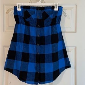 Flannel tube top